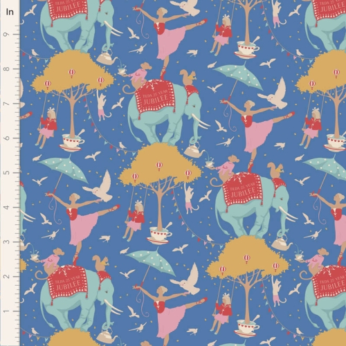 Tilda Patchwork Stoff Baumwolle - Jubilee - Circus Life Jubilee Blue
